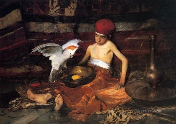 トルコのページの肖像画 フランク・デュベネック Oil Paintings
